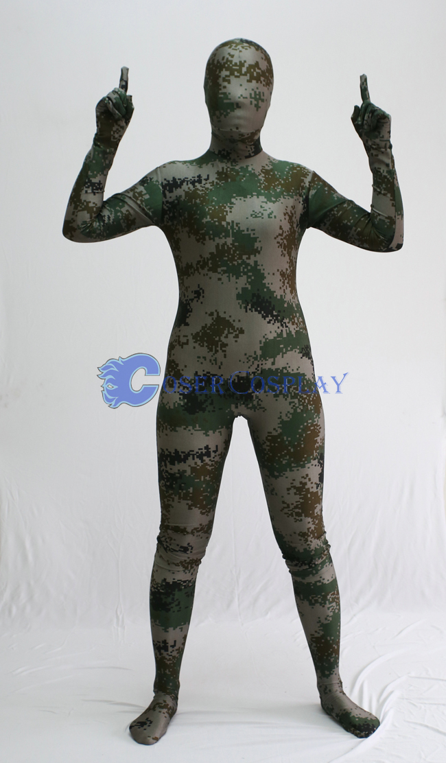 Zentai Camouflage Halloween Costume Ideas